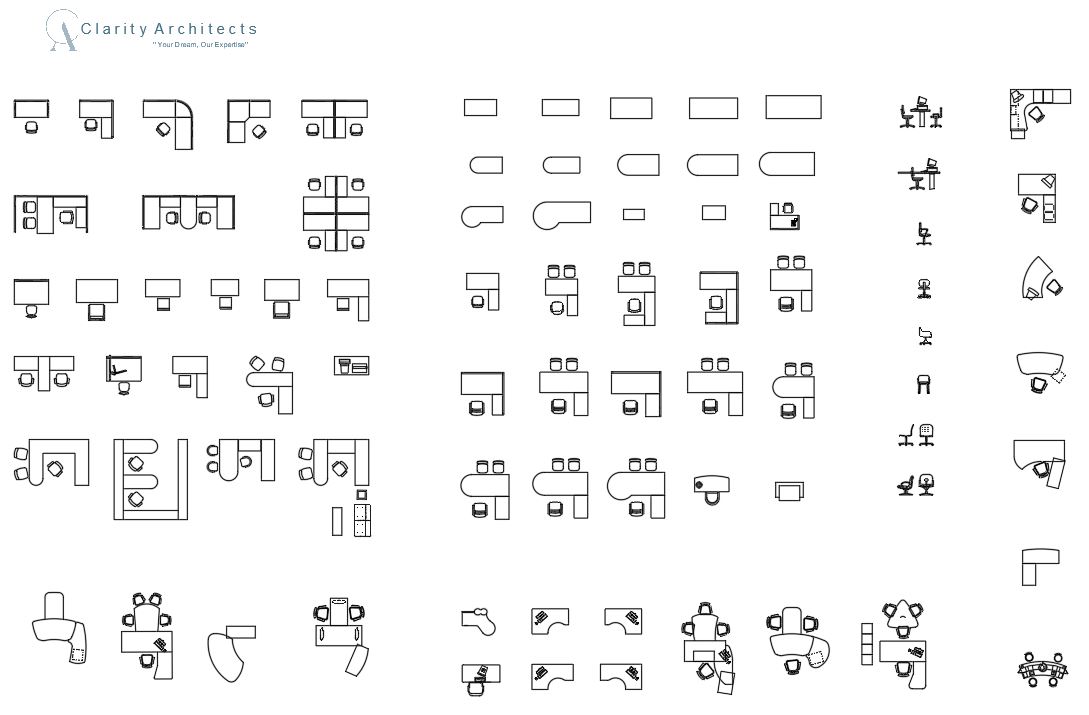 Office Furniture Desk Cad Blocks DWG