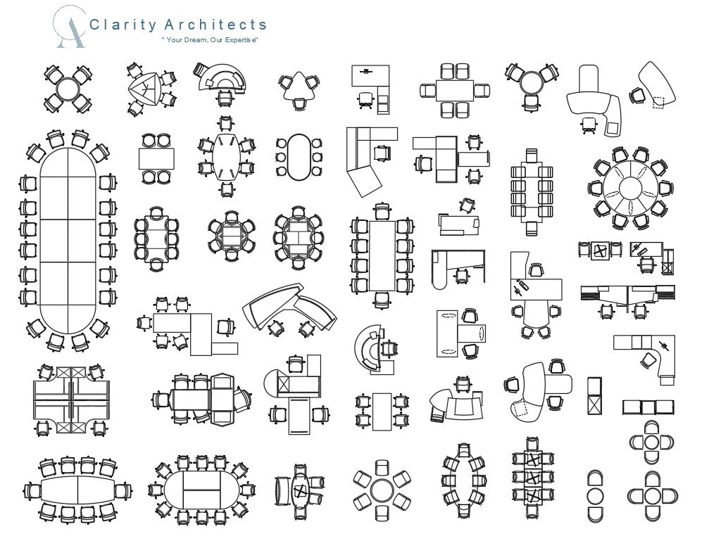 Modern Office Furniture CAD Blocks DWG Free 