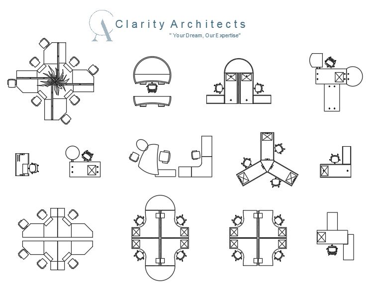 Office Plan Blocks DWG – CAD Drawings